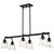 Satco 60-8610 - Grayson 6-Light Island Pendant - Matte Black - Kitchen Island 
