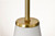 Satco 60-8727 - Royale Mini Pendant - Burnished Brass - Ribbed White Glass 