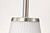 Satco 60-8737 - Royale Mini Pendant - Brushed Nickel - Ribbed White Glass 