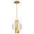 Satco 62-2412 - Idris 4-Light LED Pendant - 3000K - Vintage Brass 