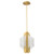 Satco 62-2413 - Idris LED 3-Light Pendant - 3000K - Vintage Brass 
