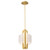 Satco 62-2413 - Idris LED 3-Light Pendant - 3000K - Vintage Brass 