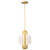 Satco 62-2413 - Idris LED 3-Light Pendant - 3000K - Vintage Brass 