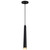 Satco 62-828 - Melrose 16" LED Pendant - 3000K - Matte Black/Brushed Brass, 12W Dimmable 