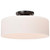 Satco 60-8035 - Warren 13in Semi-Flush Mount - Gun Metal - Satin White Glass 