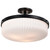 Satco 60-8647 - Solara Semi-Flush Mount - Matte Black - Frosted Ribbed Glass 