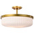 Satco 60-8667 - Solara Semi-Flush Mount - Natural Brass - 16.6in 