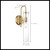 Satco 60-6855 - Spyglass 1-Light Wall Sconce - Vintage Brass - Damp Rated 