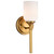 Satco 60-8661 - Solara 1-Light Wall Sconce - Natural Brass Finish 