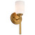 Satco 60-8661 - Solara 1-Light Wall Sconce - Natural Brass Finish 