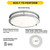 Halco 90271 - Flush Mount Double Ring 14in - CCT Selectable - Brushed Nickel