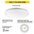 Halco 90273 - Flush Mount Mushroom 11in - CCT Selectable - Triac Dimmable
