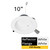 Halco 89221 - CDLEM 10in Downlight - CCT Selectable - Emergency Backup