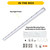 Halco 28112 - 8ft LED Vaportight - CCT Selectable - IP66 Wet Rated
