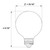 Halco 82671 - LED Filament G25 Lamp - 5000K - Dimmable Clear Globe