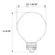 Halco 82712 - LED Filament G25 Silver Bowl Lamp - 2700K - Dimmable, 90+ CRI 