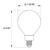 Halco 82648 - LED Filament G16.5 Candelabra Bulb - 2700K - E12 Base Dimmable 