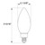Halco 82567 - LED Filament B11 Bulb - 2700K - 3-Step Dimming - 90+ CRI