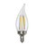 Halco 82610 - LED Filament CA11 Lamp - 3000K - E12 Candelabra, Dimmable