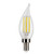 Halco 82613 - LED Filament CA11 Flame Tip - 3000K - E12 3-Step Dimmable
