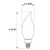 Halco 82615 - CA11 Filament Flame Tip Bulb - 2700K - 3-Step Dimmable 
