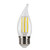 Halco 82637 - LED Filament CA11 Flame Tip Bulb - 3000K - E26, 3-Step Dimming