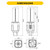 Halco 82849 - LED Double Tube Plug-In Lamp - CCT Selectable - Hybrid Type A/B 
