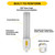 Halco 82852 - Double Tube Omni Plug-In Lamp - 3000-5000K - G24Q Hybrid