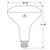 Halco 83222 - BR40 LED Flood Lamp - CCT Selectable - 13W Dimmable E26