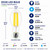 TCP FED28N25050E39CL - 40W Clear ED28 LED Filament HID Replacement Lamp - 5000K