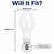 TCP FED23N15040E26FR - 26W Frost ED23 LED Filament HID Replacement Lamp - 4000K 