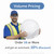 20" Clear Polycarbonate Light Globe – 6" Fitter Neck Flange 