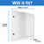 Basic Small Rectangle Frost Outdoor Wall Light with E26 Socket 