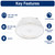 90W White Round LED Canopy Light Fixture - 3000K/4000K/5000K - Commercial Grade 
