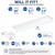 4FT Curved Modern LED Wraparound Light - CCT Selectable - White - Deco DWRP-GEN2-4MW40  