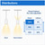 2 ft White Suspended Linear LED Pendant Light Fixture - Direct/Indirect Lighting 