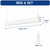 2 ft White Suspended Linear LED Pendant Light Fixture - Direct/Indirect Lighting 