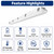 8ft LED Vapor Tight Fixture with Motion Sensor and Emergency Backup - Deco DVT-GEN2-8MW90-MS-EM 