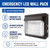 Emergency 60W Low Profile LED Wall Pack for Building Exterior Lighting - Battery Back Up 