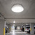 90W White Round LED Canopy Light Fixture with Motion Sensor 