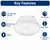 90W White Round LED Canopy Light Fixture with Motion Sensor 