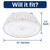 90W White Round LED Canopy Light Fixture with Motion Sensor 