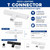 Deco DPAT-VPL-T-B - Black T-Bar Connector for Vector Architectural Linear Lights 