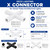Deco DPAT-VPL-X-W - White X-Bar Connector for Vector Architectural Linear Lights 