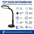 TCP 555DLWCDIMBK40K - Solistic Circadian Rhythm LED Desk Lamp with Wireless Charger - 4000K 