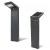 Black Solar LED Bollard Light - 5W Off-Grid Pathway and Landscape Lighting - 5000K 