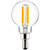Sunlite 41617-SU - G16.5 LED Filament Bulb - 5000K - E12 Candelabra Base, Dimmable