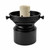 Black Post Top Globe Fitter with E26 Socket - Fits 3-Inch Pole and 4-Inch Neck Globe 