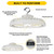 Halco 30400 - HoverBay Round High Bay - CCT Selectable - Lumen & Beam Selectable 