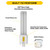Halco 82848 - LED Double-Tube Plug-In Lamp - CCT Selectable - GX32 Base 